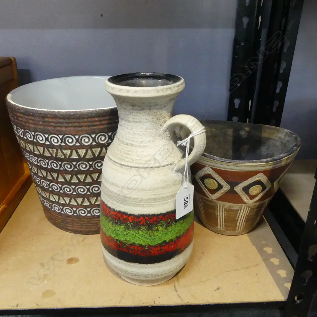 3 PCES. GERMAN POTTERY H.230mm Image 1++