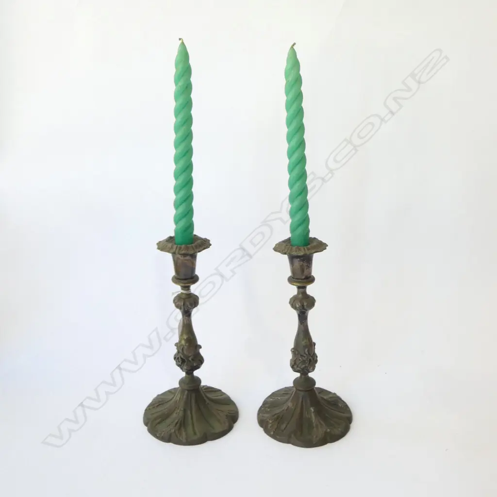 PR ANTIQUE FRENCH TABLE CANDLESTICKS H265MM Image 1++