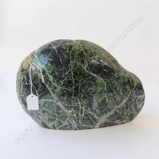 9KG MARBLISED POUNAMU BOULDER, POLISHED L.310mm