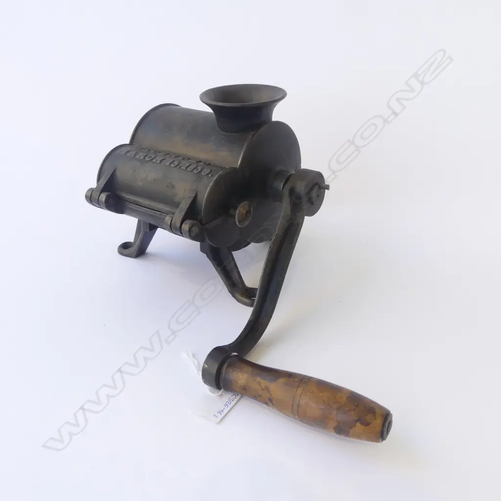 (2964) ANTIQUE 1865 CAST IRON MEAT CUTTER L.280mm Image 1++