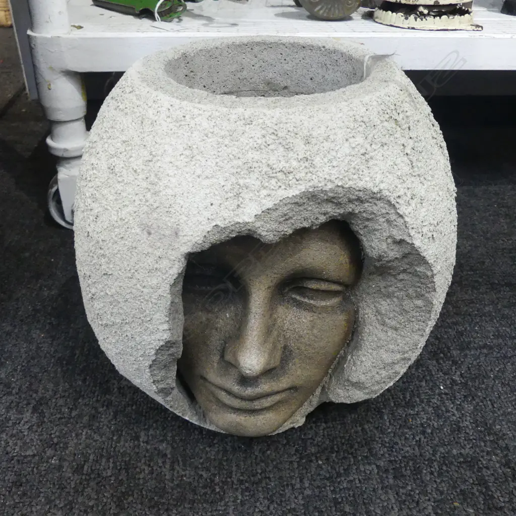 CONCRETE GARDEN POT H.230mmm Image 1++