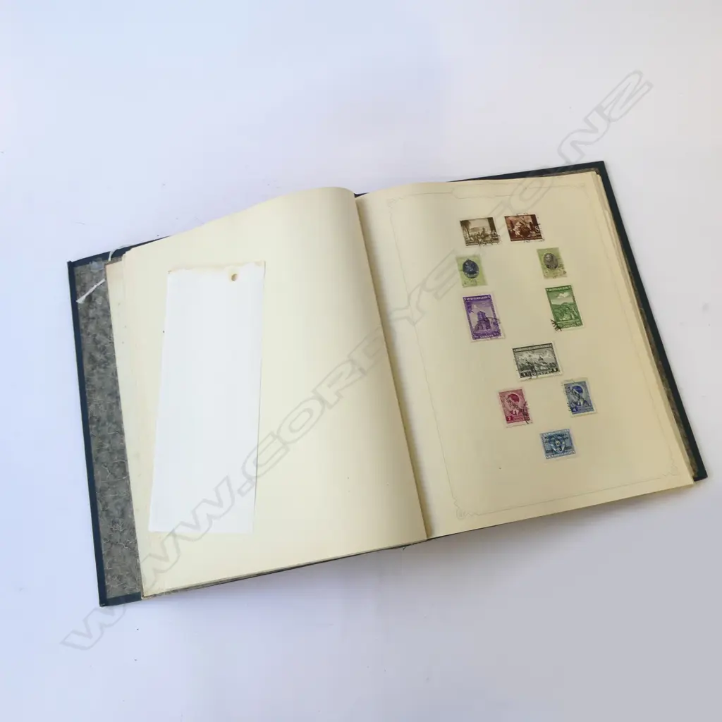 VINTAGE WORLD STAMP ALBUM INCLUDES 3 PAGES CHINESE STAMPS Image 1++