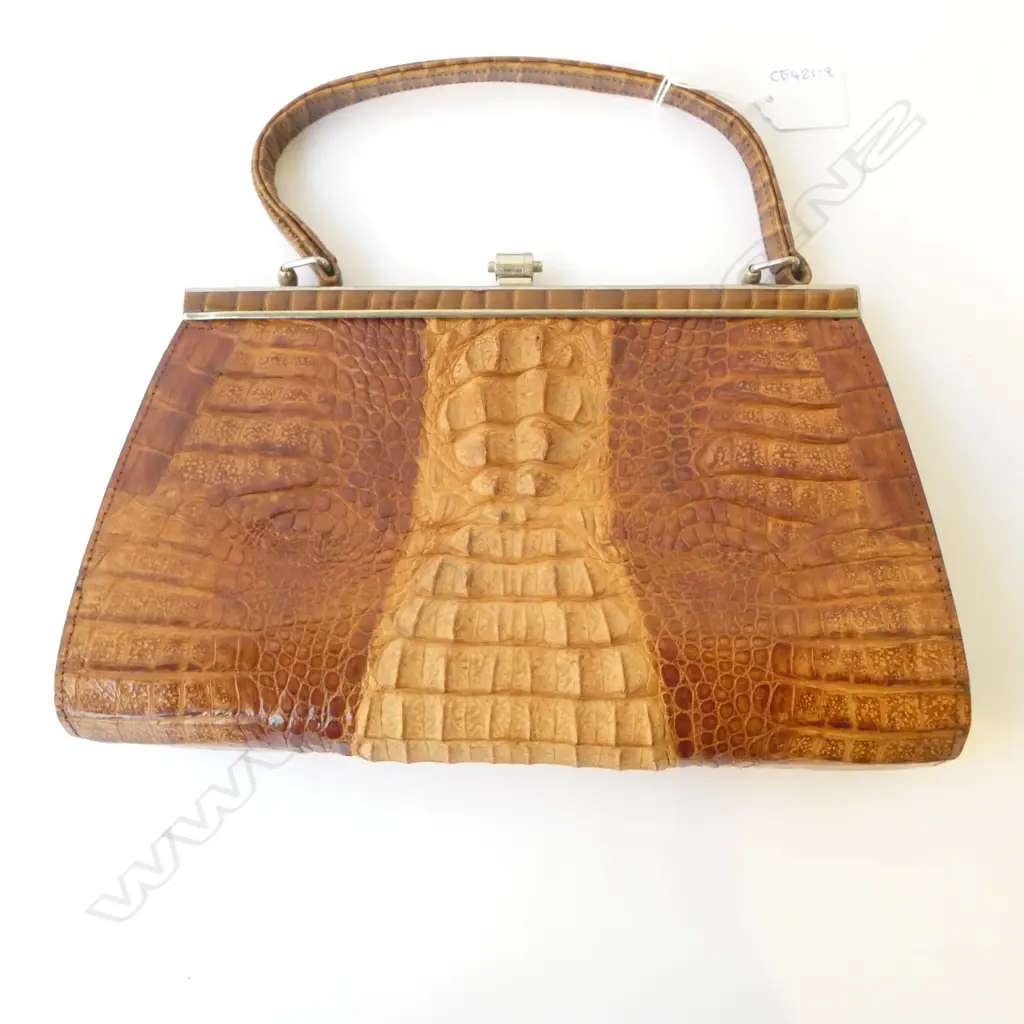 ALLIGATOR/CROC SKIN HANDBAG  Image 1++