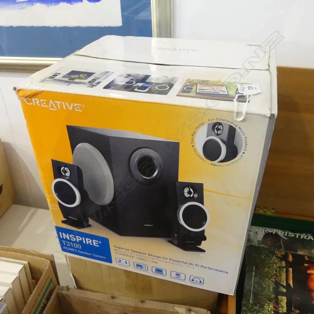 BOXED AS NEW SPEAKERS 'INSPIRE T3100 PC/MP3 SPEAKER SYSTEM' Image 1++