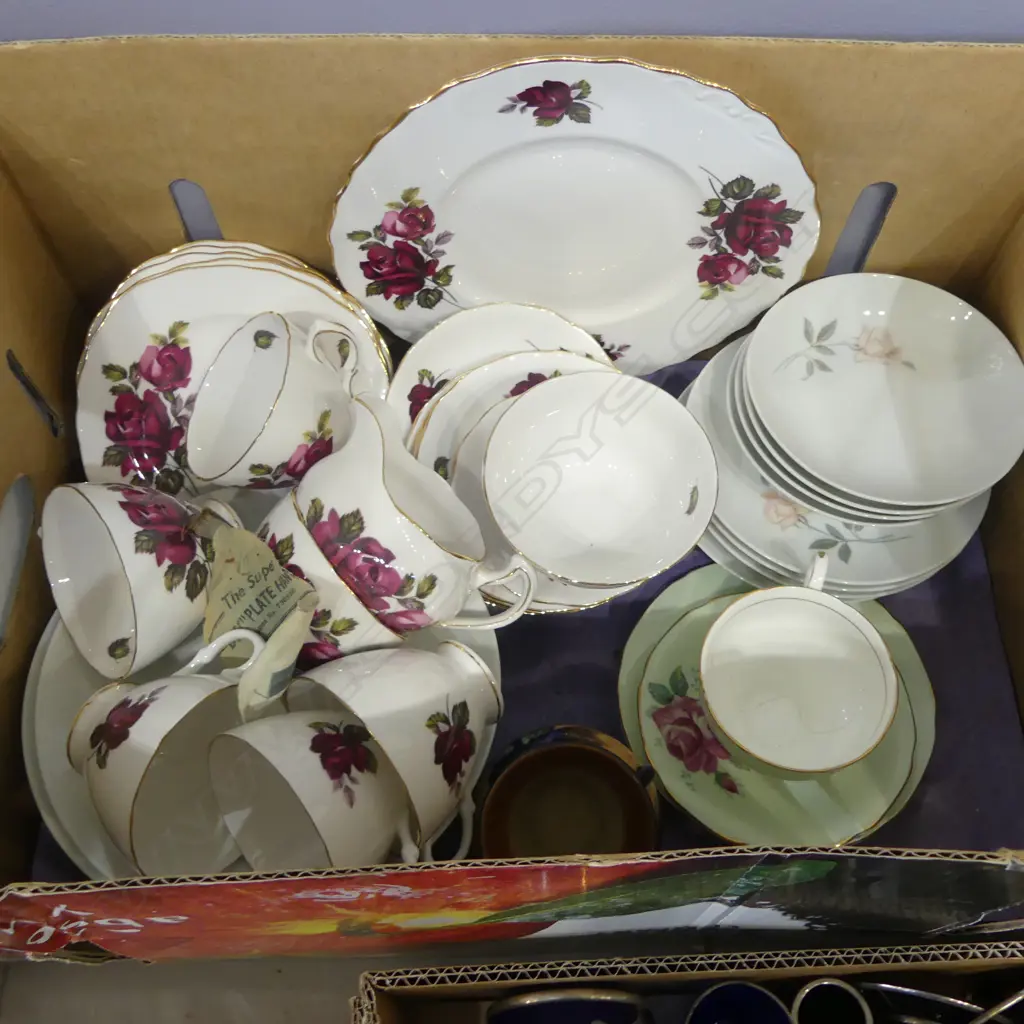 ASST. CHINA; QUEEN ANNE TEA SET, NORITAKE 'YOUNG LOVE' ETC Image 1++