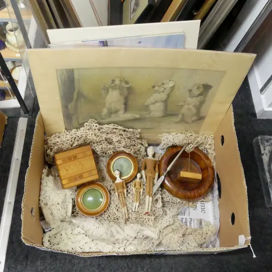 ASST. TREEN, ART PRINTS, JUBILEE AUCKLAND WEEKLY NEWS / NZ HERALD 1863-1913 PAPER KNIFE