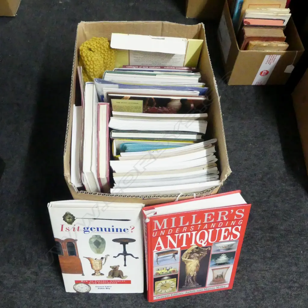 BOX VARIOUS COOKING/ANTIQUE/ENGLISH GARDEN BOOKS & PUBLICATIONS Image 1++