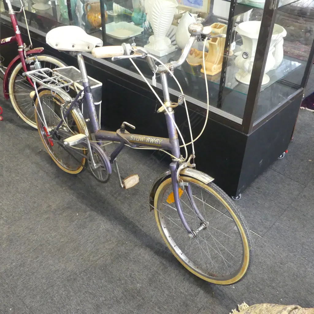 VINTAGE SOW-AWAY RALEIGH FOLDING BICYCLE - SHEPHERD CYCLES Image 1++