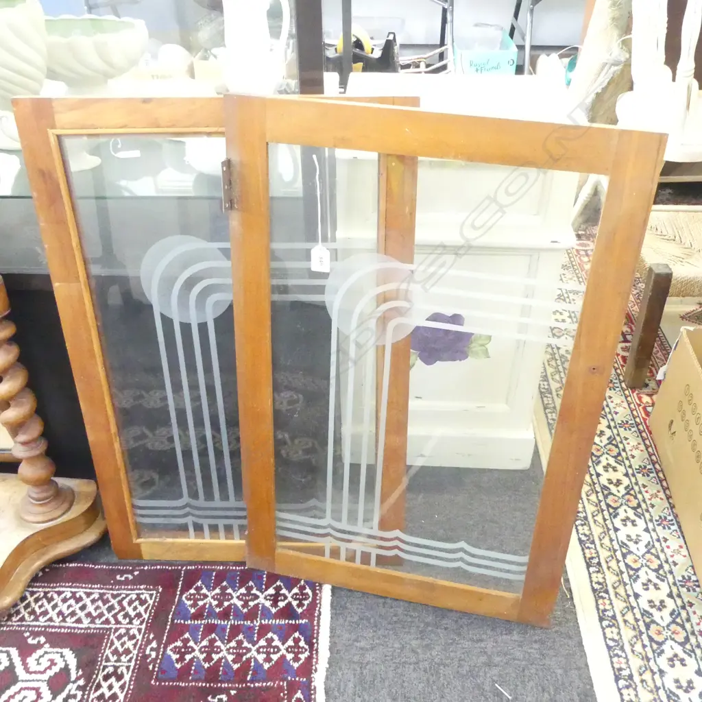 PR VINTAGE WINDOWS; DECO ETCHED GLASS DESIGN 770x510mm Image 1++