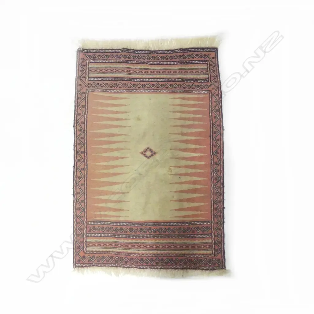 SMALL KELIM RUG FADED PINK & IVORY L1190 W810MM Image 1++