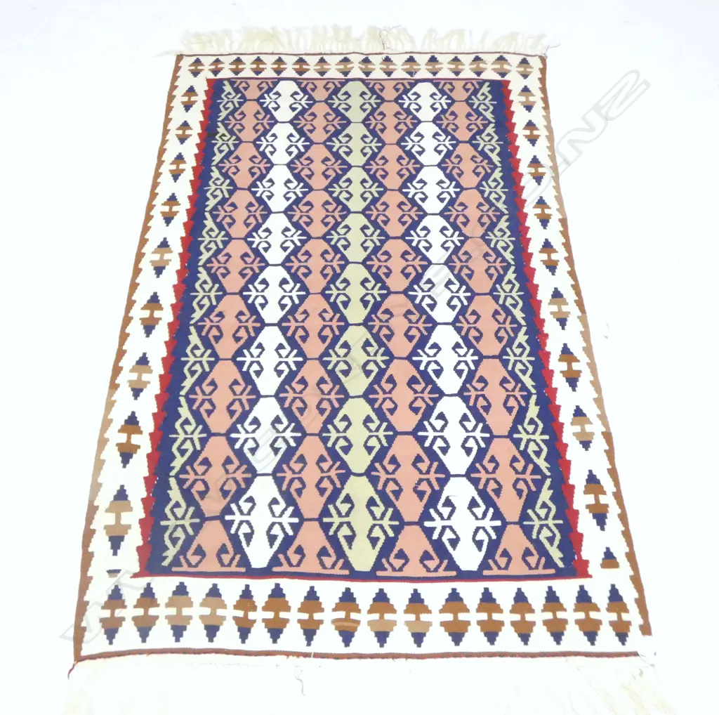 SMALL KELIM RUG PINK & IVORY TONES L1700 W1000MM Image 1++