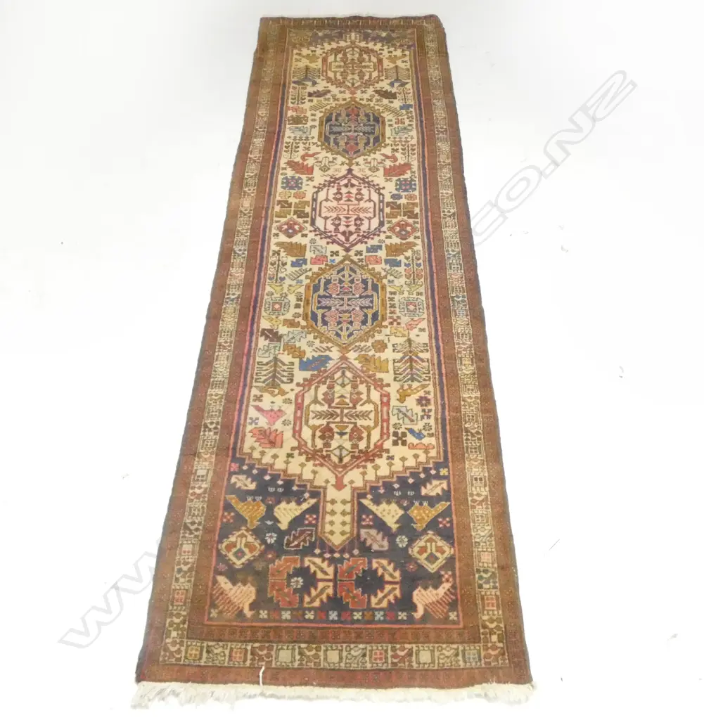 HAND KNOTTED WOOL PILE RUNNER 2950x820mm Image 1++