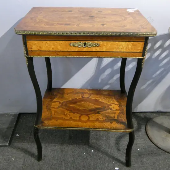 ANTIQUE INLAID SIDE TABLE