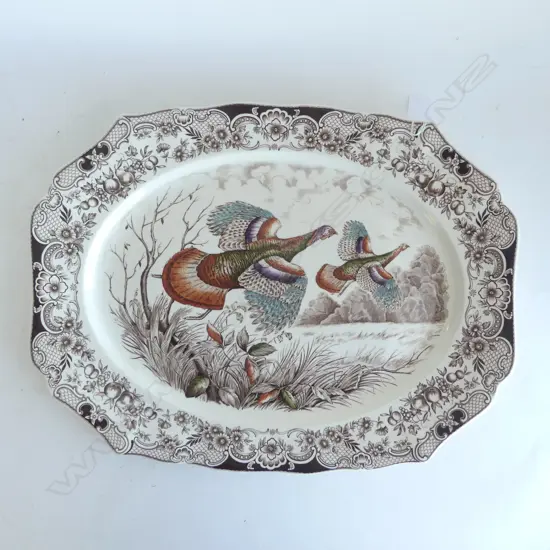 JOHNSON BROS. LGE ASHETE 'WILD TURKEYS' PATTERN W.510mm