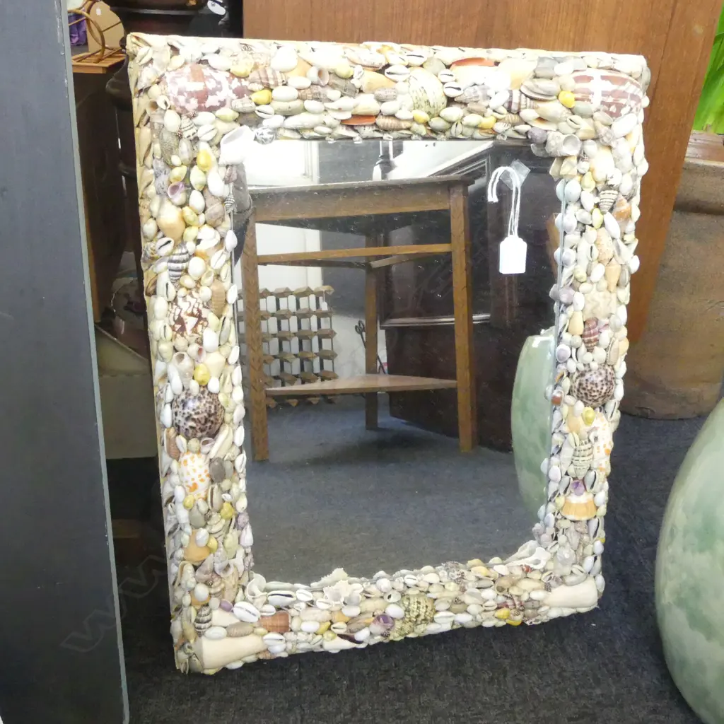 MULTI SHELL FRAMED WALL MIRROR 610 X 465mm Image 1++