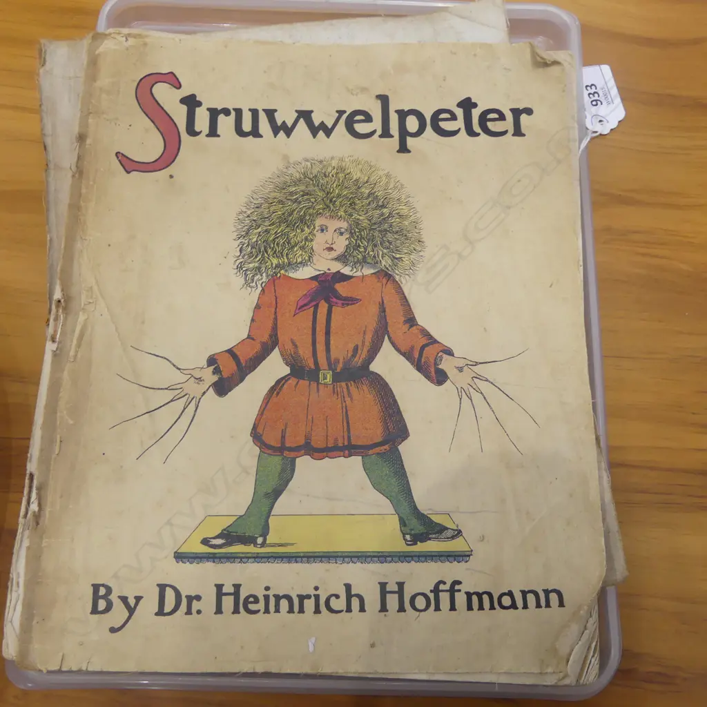 ANTIQUE ‘STRUWWELPETER’ BY DR. HEINRICH HOFFMANN CHILDRENS BOOK, H.260MM Image 1++