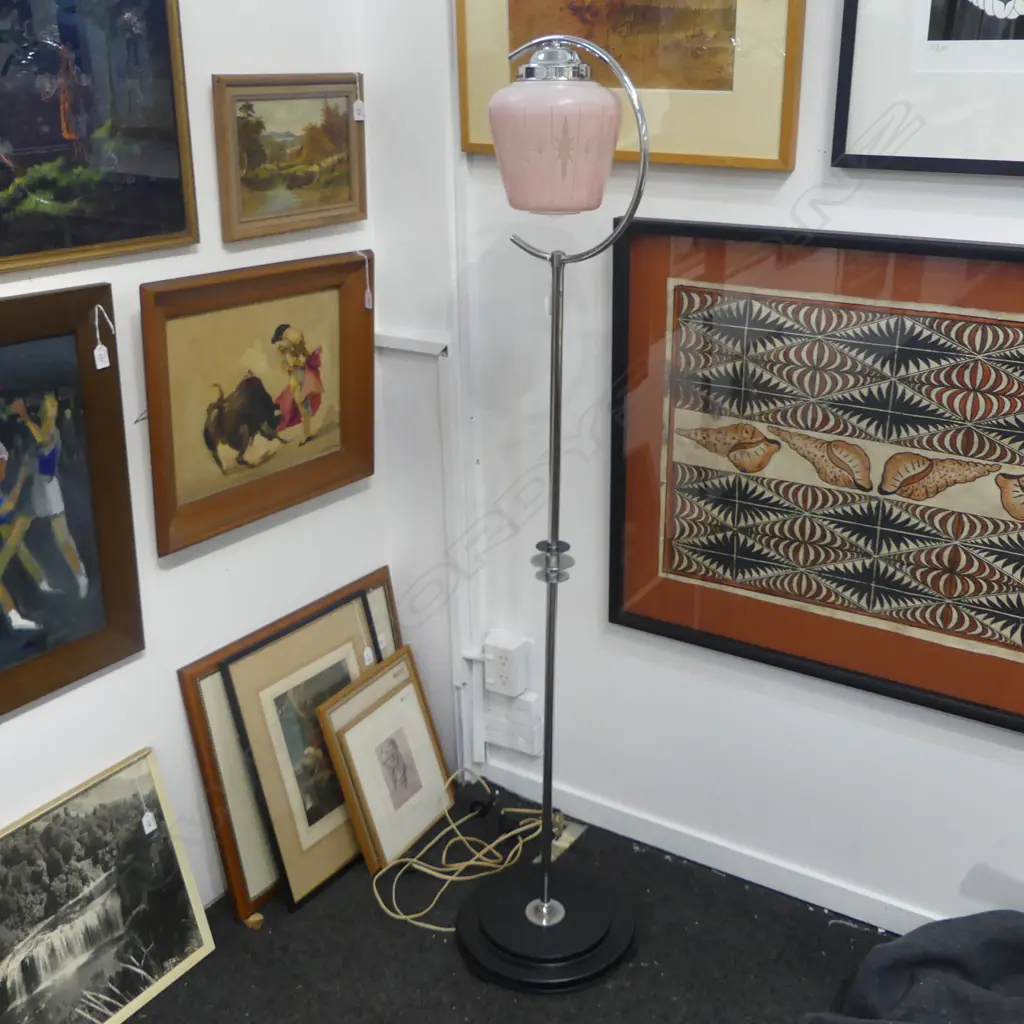 DECO FLOOR LAMP; IN WORKING CONDITION H1558MM Image 1++