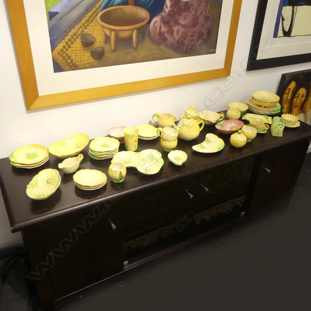 LGE COLLECTION CARLTONWARE 'BUTTERCUP'; TEAPOT, LEMON SQUEEZER ETC Image 1++