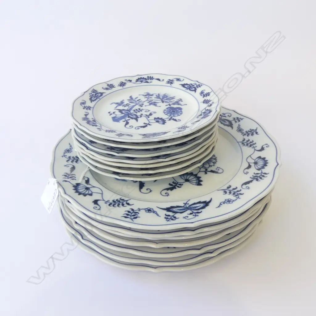 BLUE DANUBE 7 DINNER PLATES & 7 SIDE PLATES, D.260MM, D.170MM Image 1++