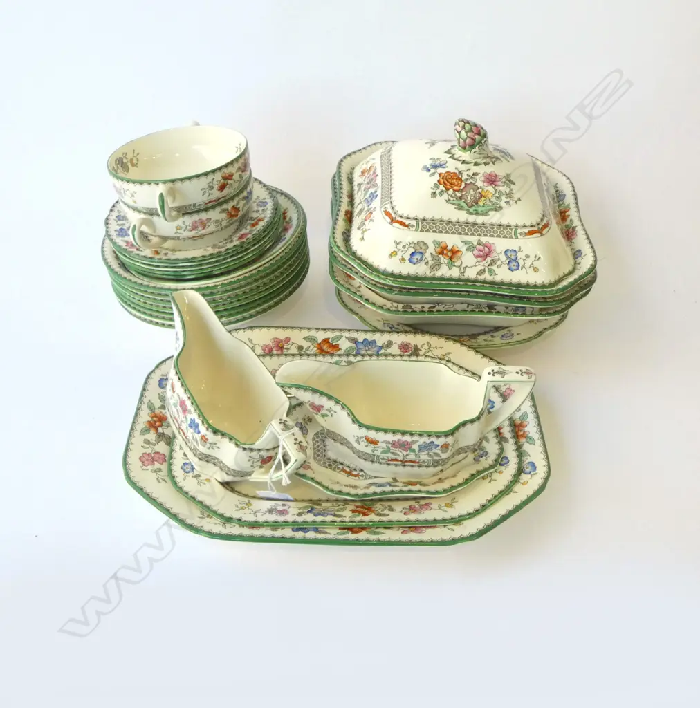 34 PCE SPODE 'CHINESE ROSE' PART DINNER SET Image 1++