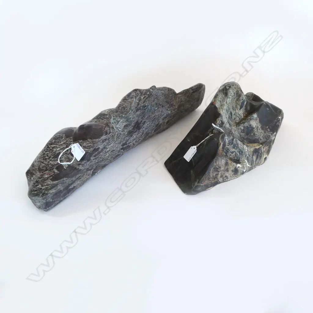 2 NATURALLY RIVER WORN BOULDERS Aprox. W.500mm Image 1++