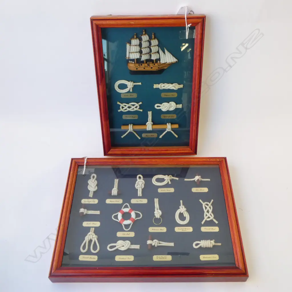 2 FRAMED MARINERS KNOT DISPLAYS 300mm x 400mm Image 1++
