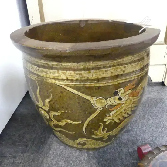 ORIENTAL DRAGON POT H.305mm, 355mm dia