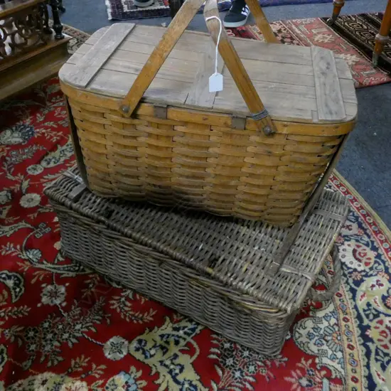 ASSORTED ANTIQUE WOVEN BASKETS