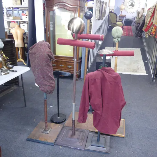 7 ARMOUR STANDS OF VARIOUS HEIGHTS