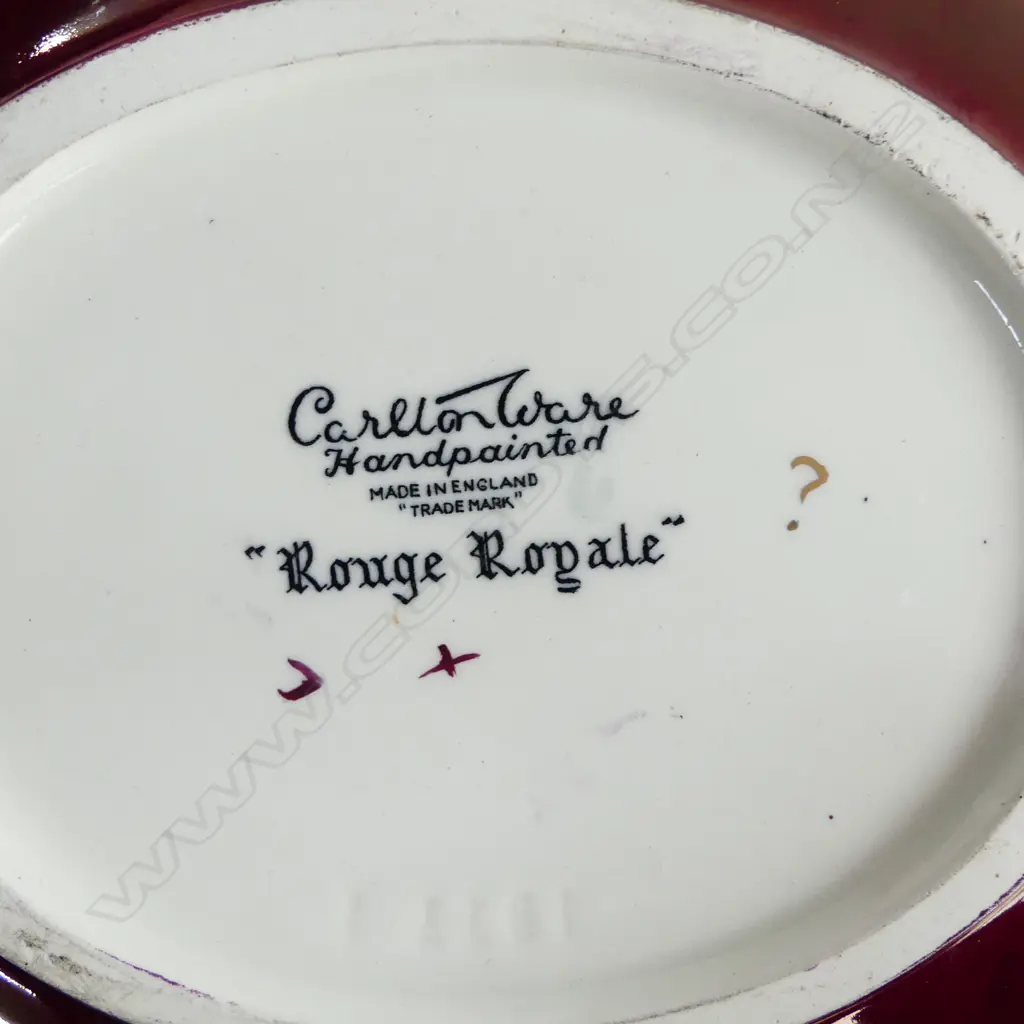 CARLTON WARE ROUGE ROYALE STORKS PAT. TREE DISH W.295mm Image 1++