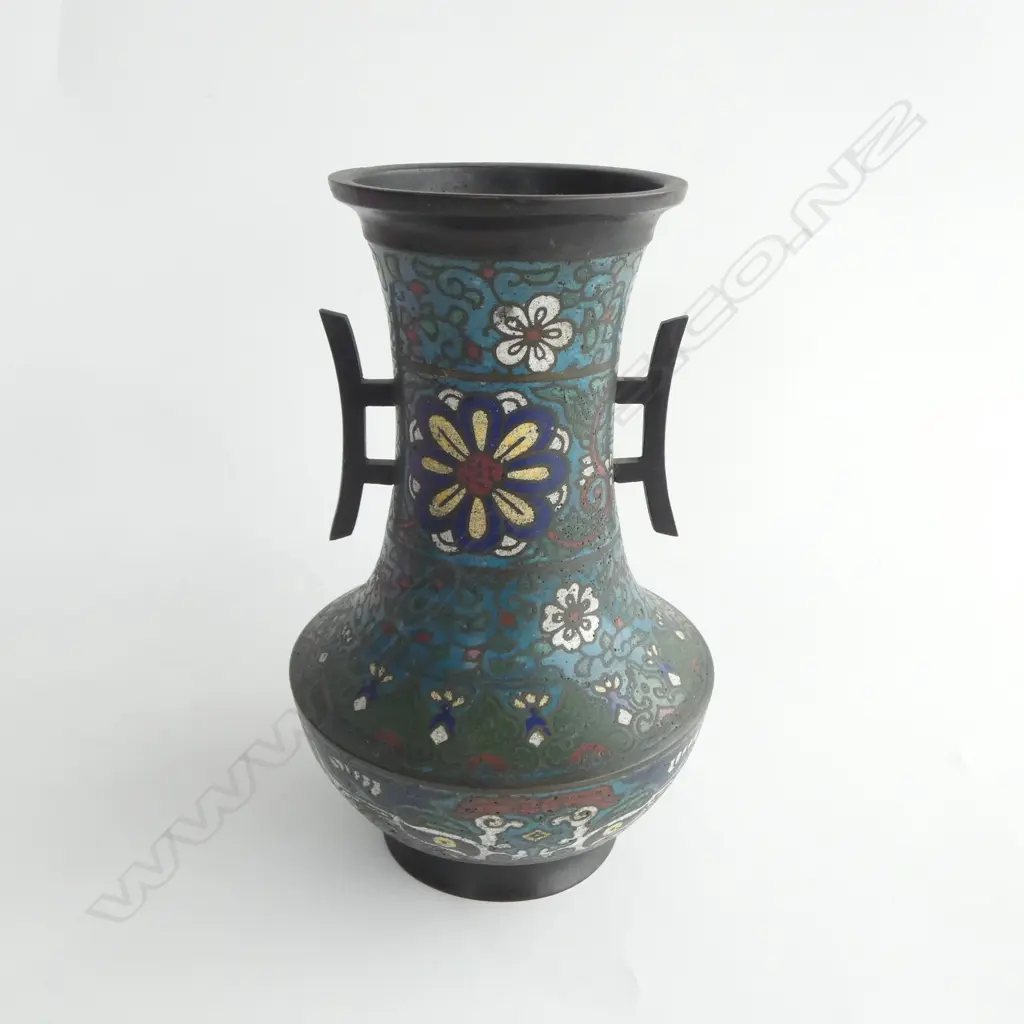 ORIENTAL ENAMEL VASE H.240mm Image 1++