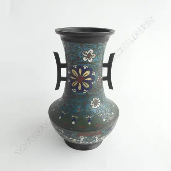 ORIENTAL ENAMEL VASE H.240mm