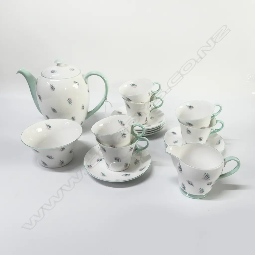 SHELLEY COFFEE SET FEATHER PAT Image 1++
