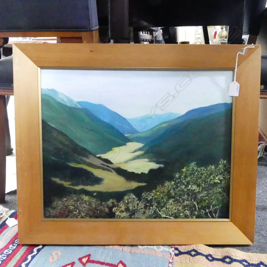 OIL ON BOARD LYRICAL SPENDOR COBB VALLEY NELSON SIGNED E FINLAYSON H380 W480MM Image 1++
