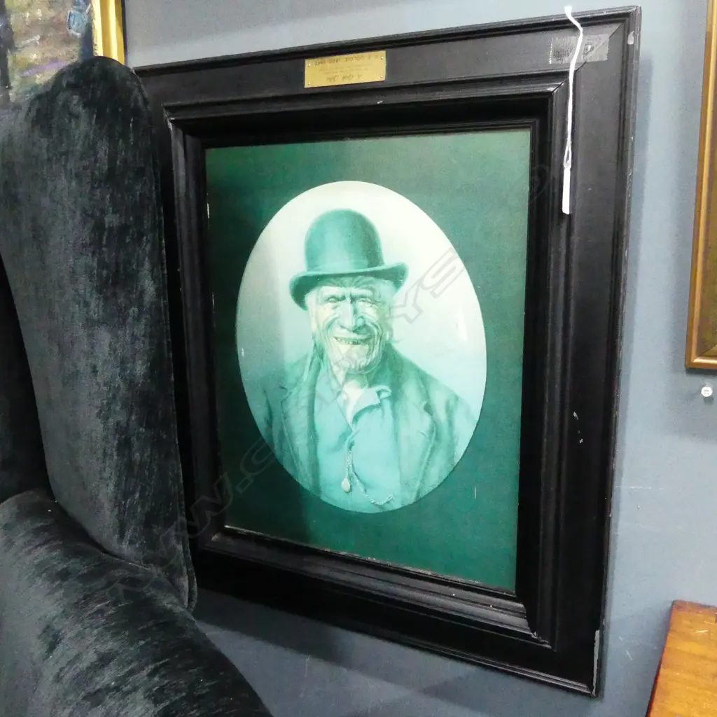 C.F.GOLDIE PRINT "A GOOD JOKE" 390mm x 310mm FADED Image 1++