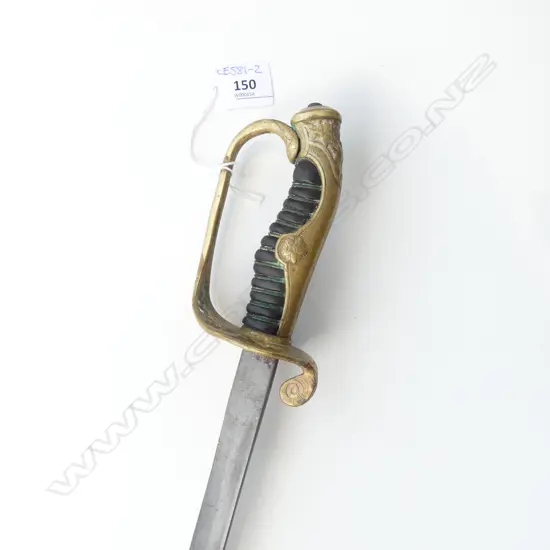 COSTUME BRITISH OFFICERS SWORD w. BRASS HILT L.860mm