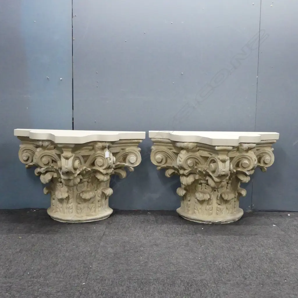 LARGE PR CORINTHIAN CAPITAL WALL HANGING SHELVES W.800mm Image 1++