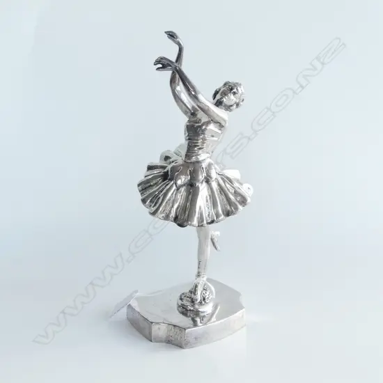 SILVERED METAL BALLET FIGURE H.250mm