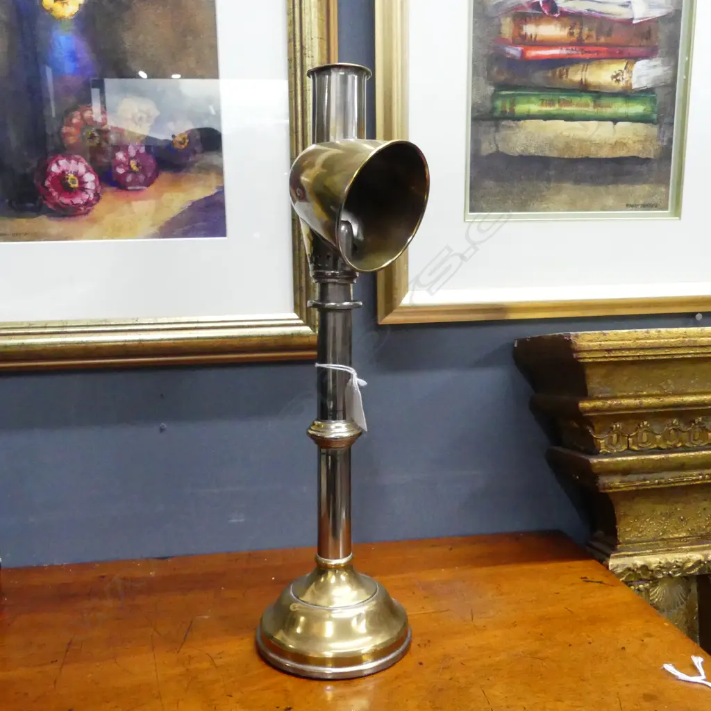 ANTIQUE 'THE CAMBRIDGE' CANDLE READING LAMP H.415mm Image 1++