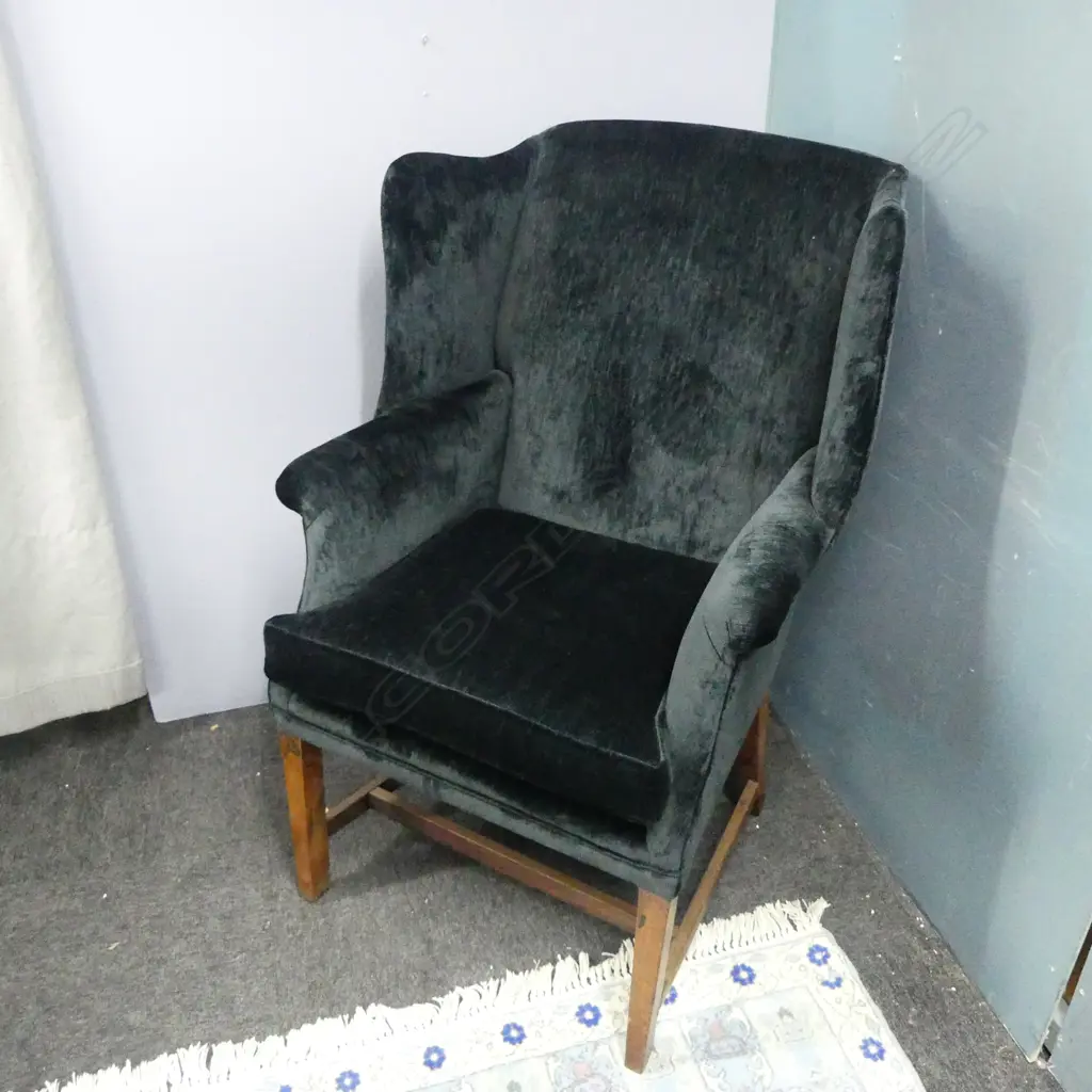 UPHOLSTERED WINGBACK ARMCHAIR  Image 1++