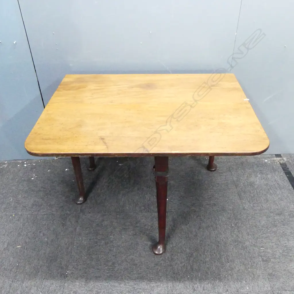 GEORGE III FADED WALNUT DROPLEAF TABLE 1130x980x710mm Image 1++