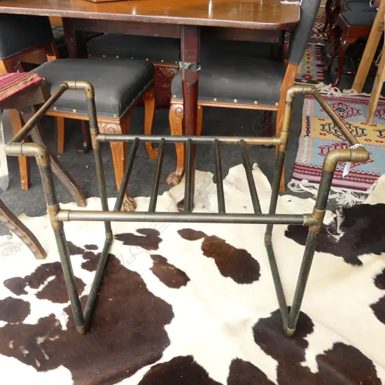 SIDE TABLE MADE FROM VINTAGE PIPES 690x410x560mm
