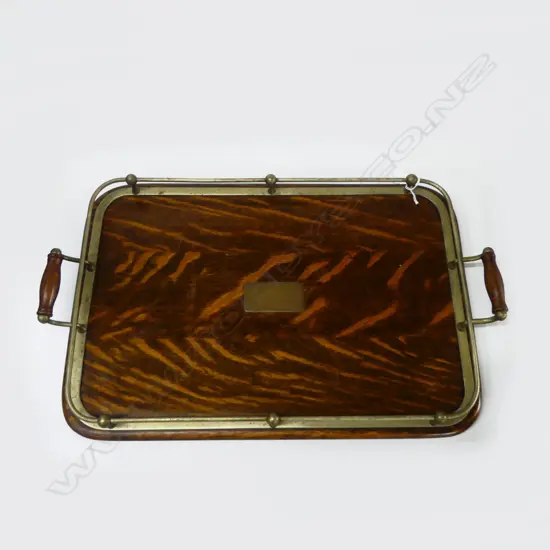 OAK TRAY w. GALLERY 350x560mm
