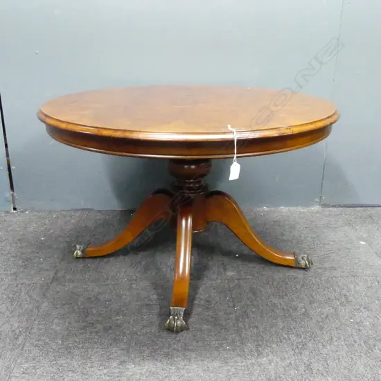 FLAME MAHOGANY TOP COFFEE TABLE Dia.800 H.500mm