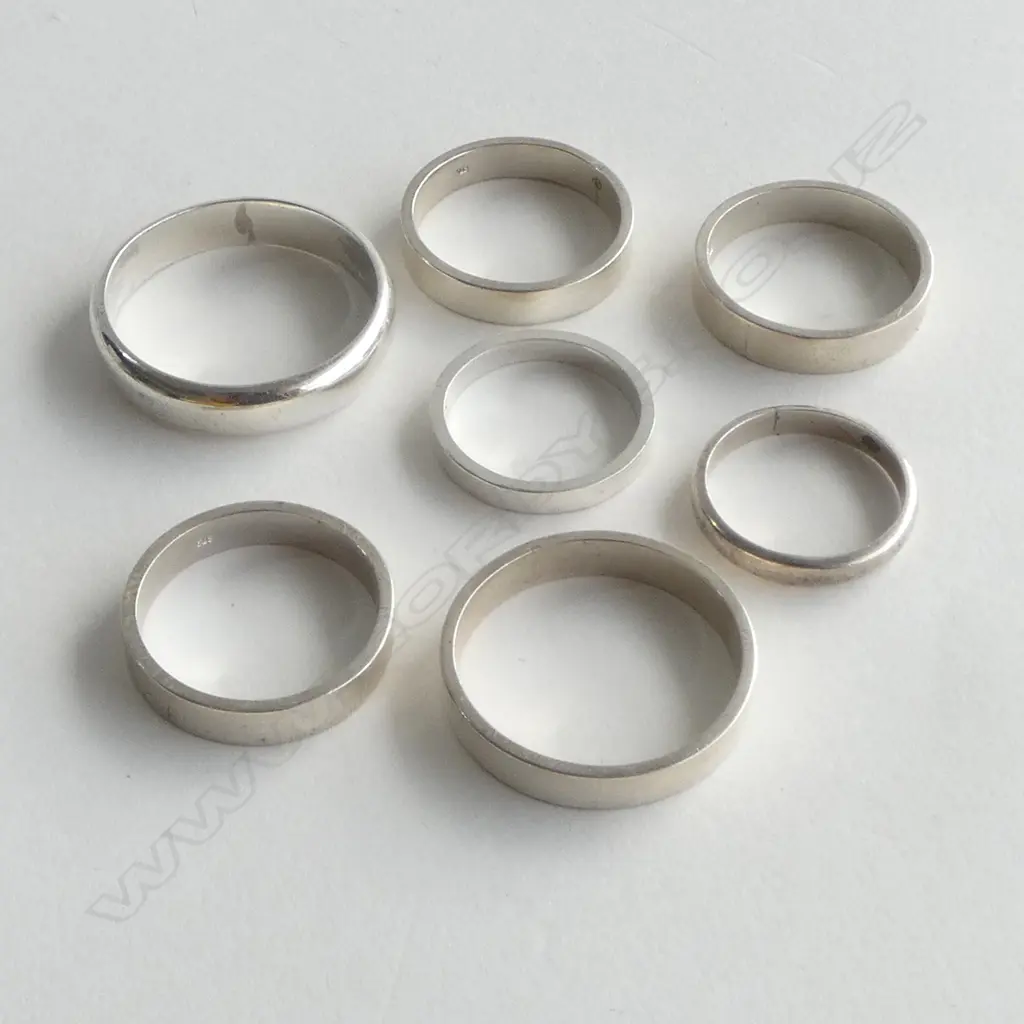 SEVEN STERLING SILVER WEDDERS 20gm Image 1++