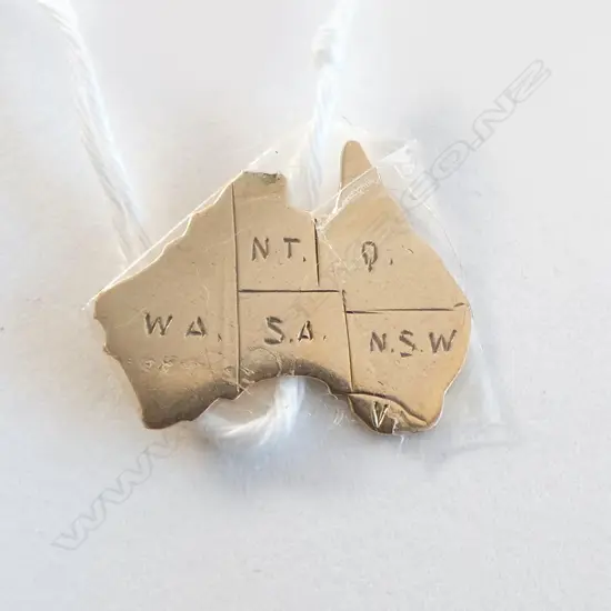 9CT MAP OF AUSTRALIA, 1.35gms