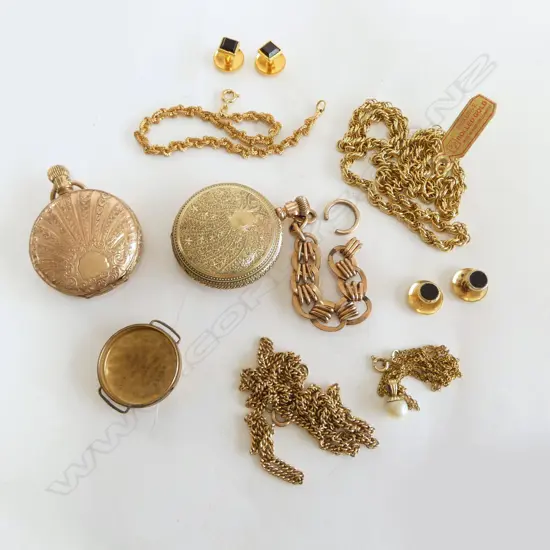 VARIOUS ROLLED GOLD/GOLD LINED ITEMS, 98.5gm