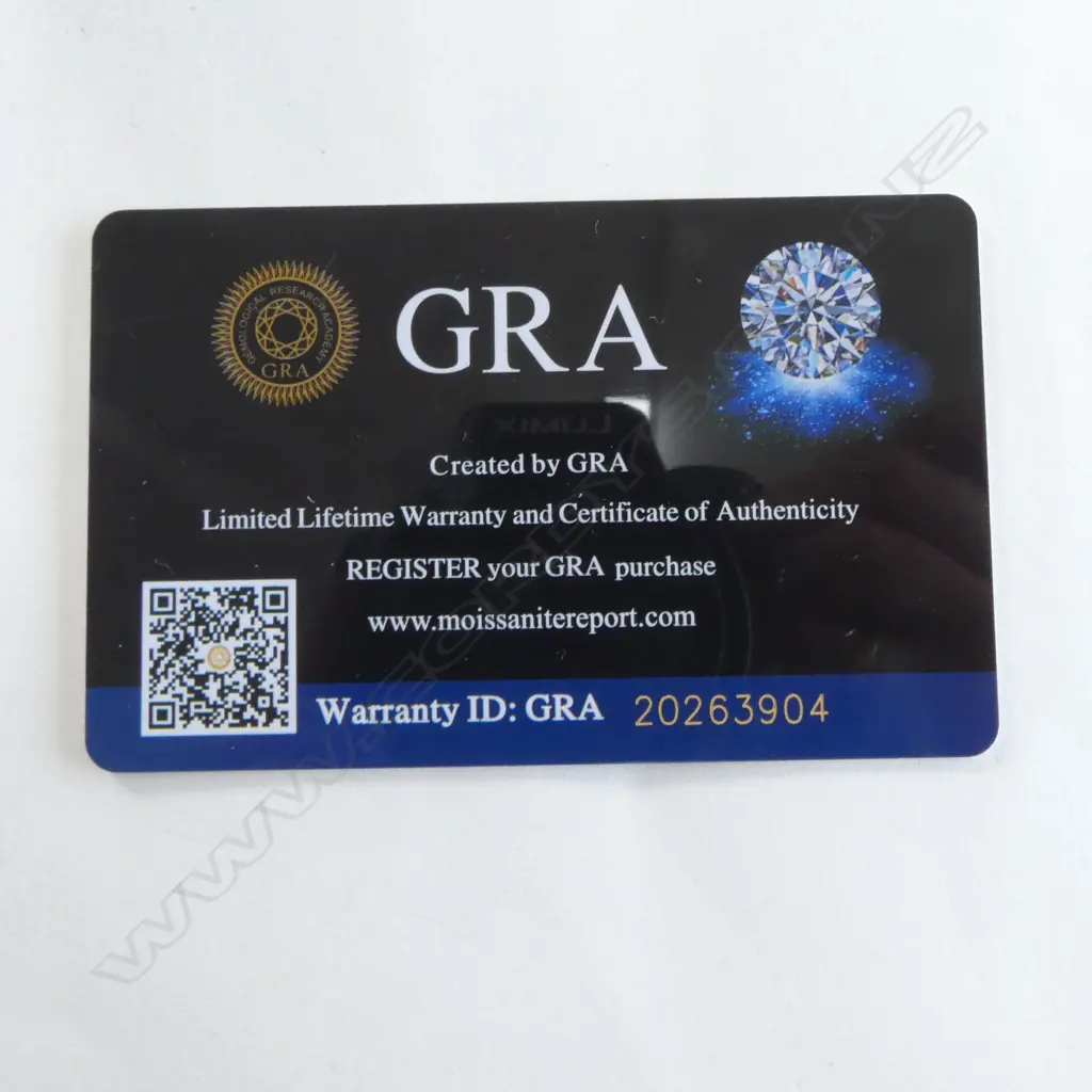 PR GILDED SILVER SET MOISSANITE STUD EARRINGS, 2ct (GRA cert.) Image 1++