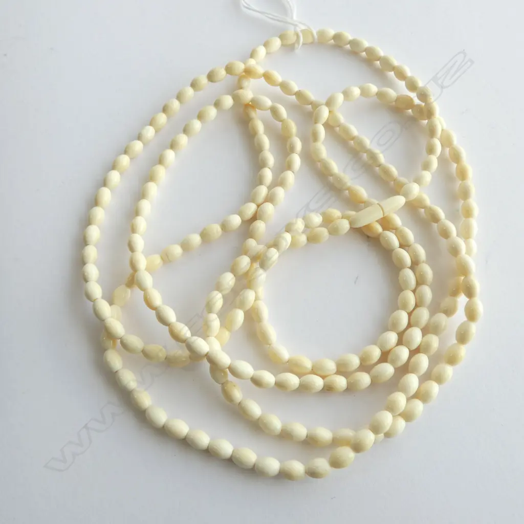 LONG IVORY BEAD NECKLACE L.1400mm Image 1++