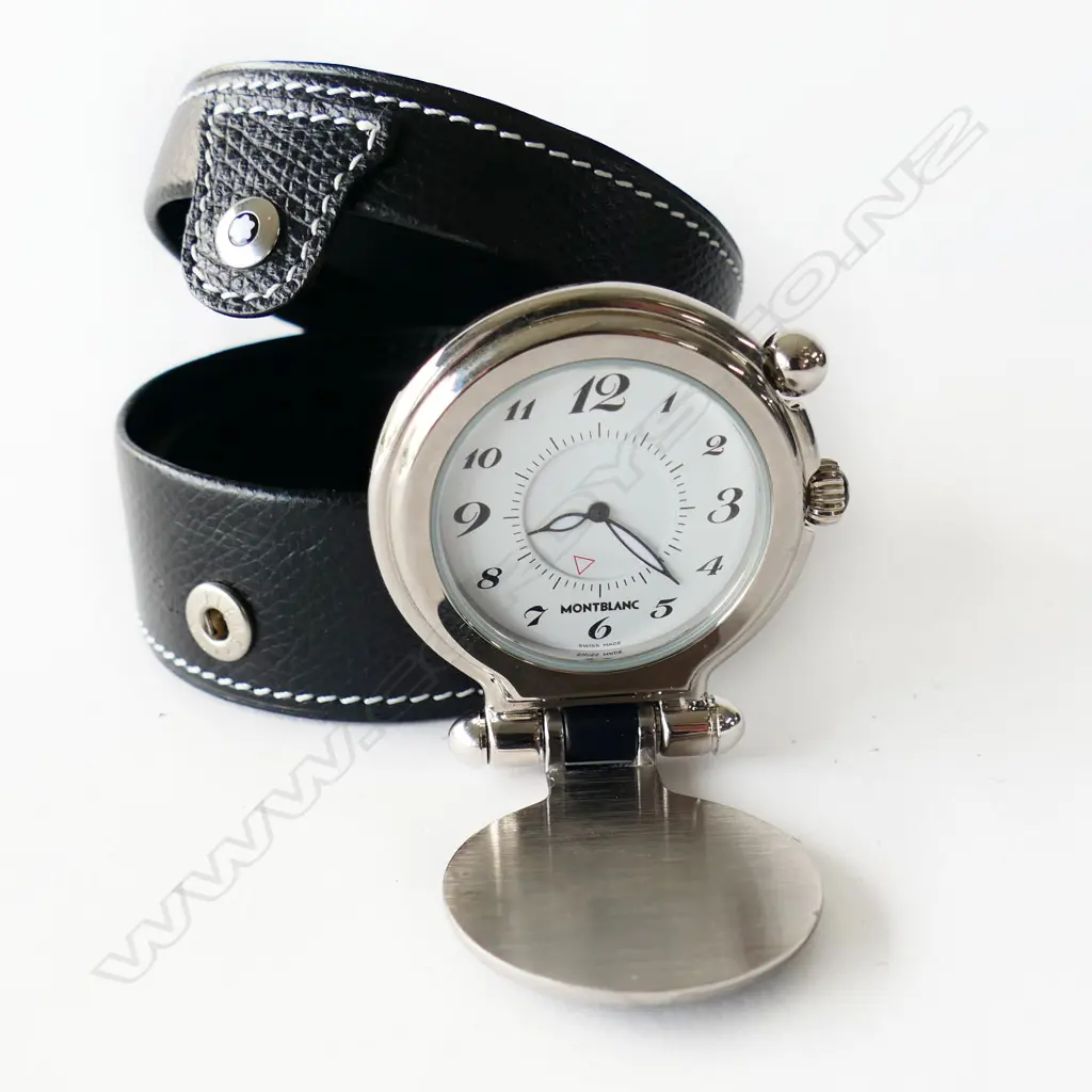 MONTBLANC MEISTERSTUCK TRAVEL ALARM CLOCK, CASED, 50 x 45mm Image 1++